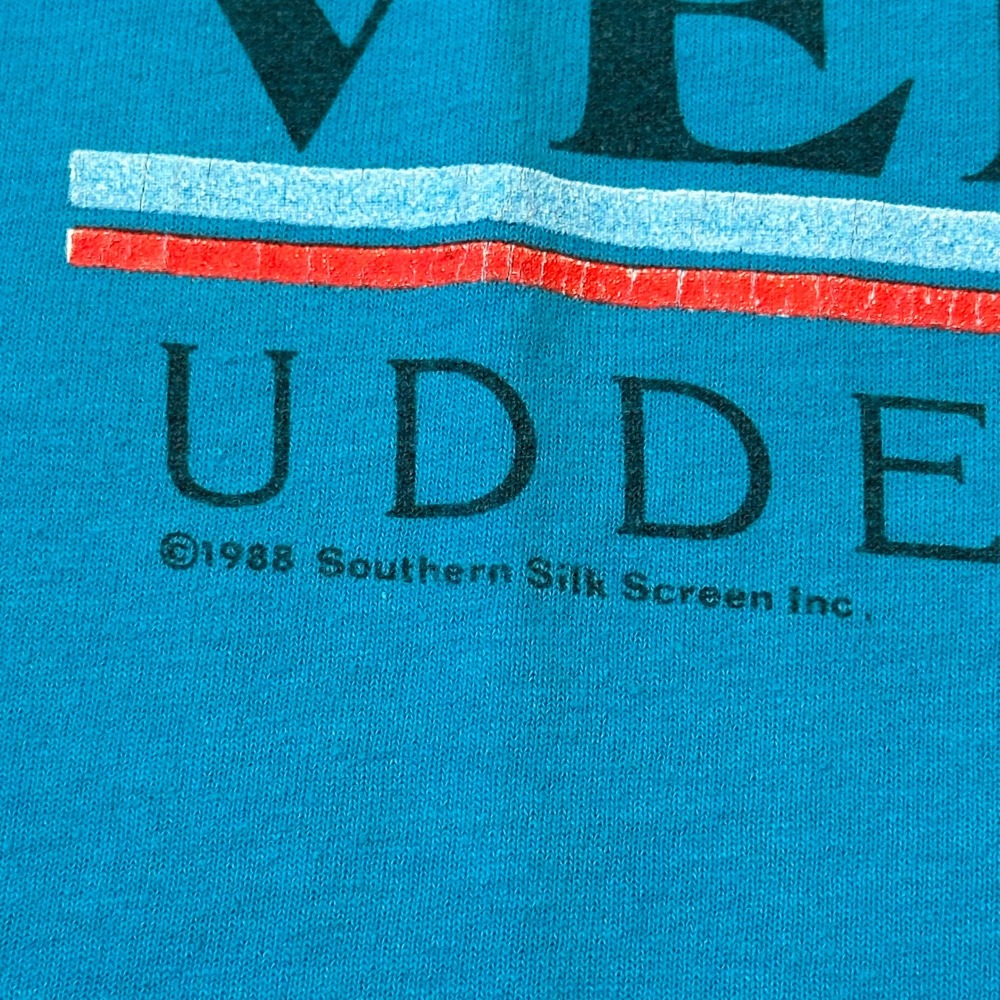 Vintage Vermont T-Shirt XL Udder Paradise Cow Blue Single Stitch Hanes 89s - Picture 3 of 7
